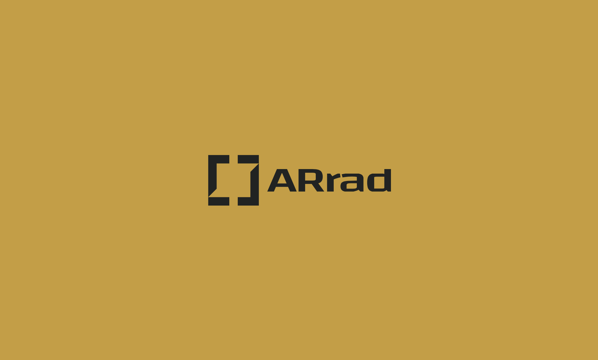 Assinatura ARrad em grafite sobre fundo dourado