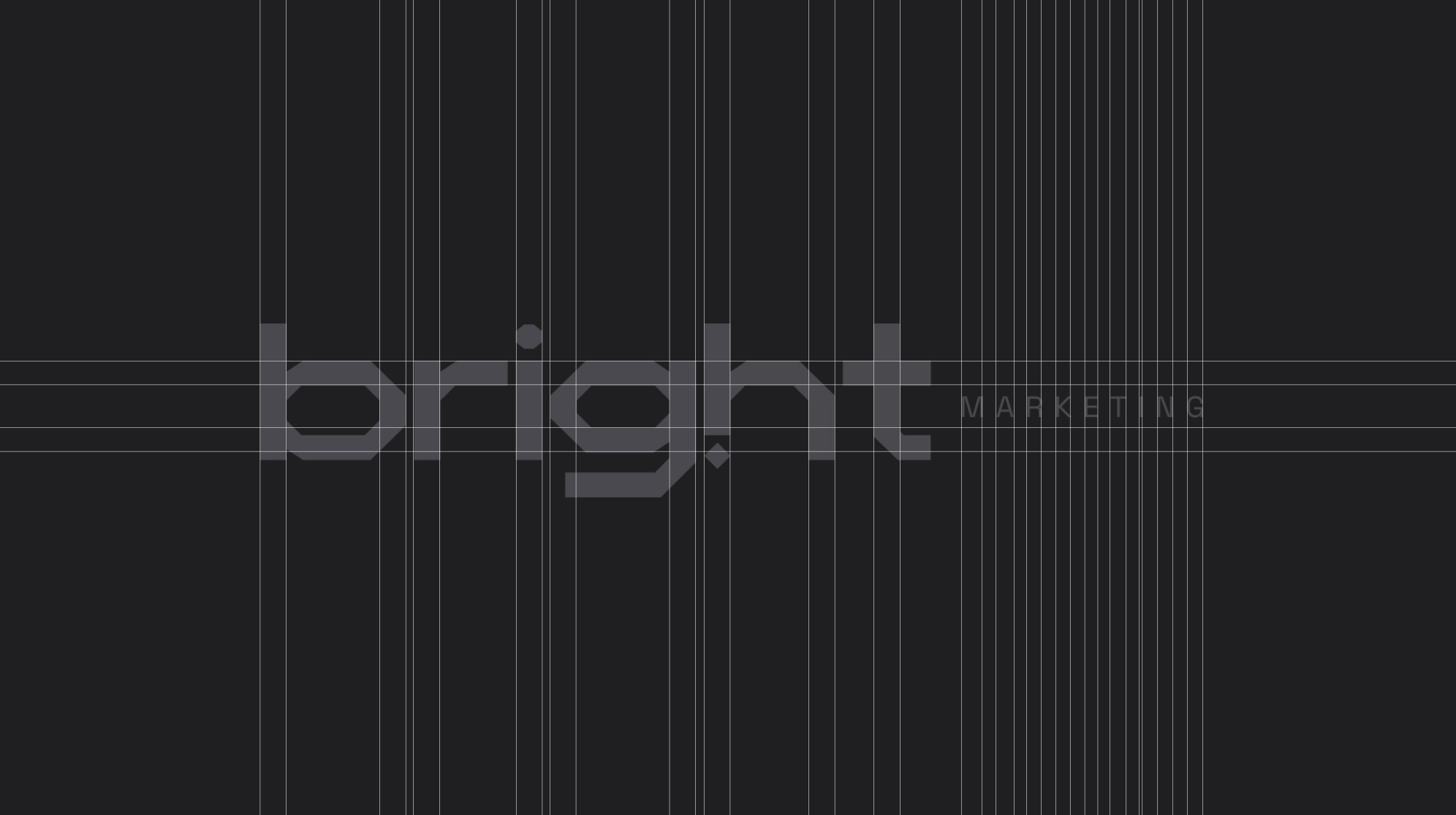 Construção do logotipo Bright sobre grid