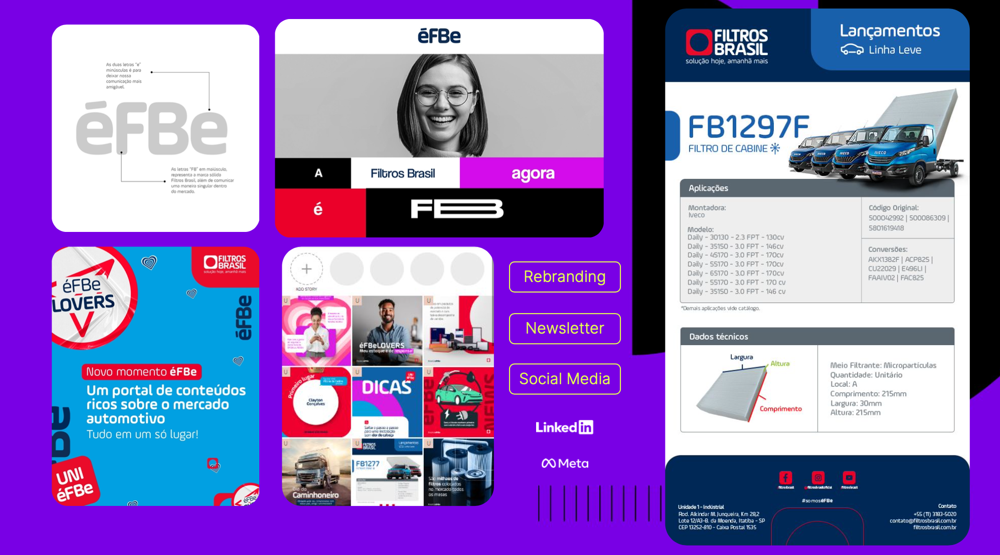 Frentes do projeto: rebranding, newsletter e social media