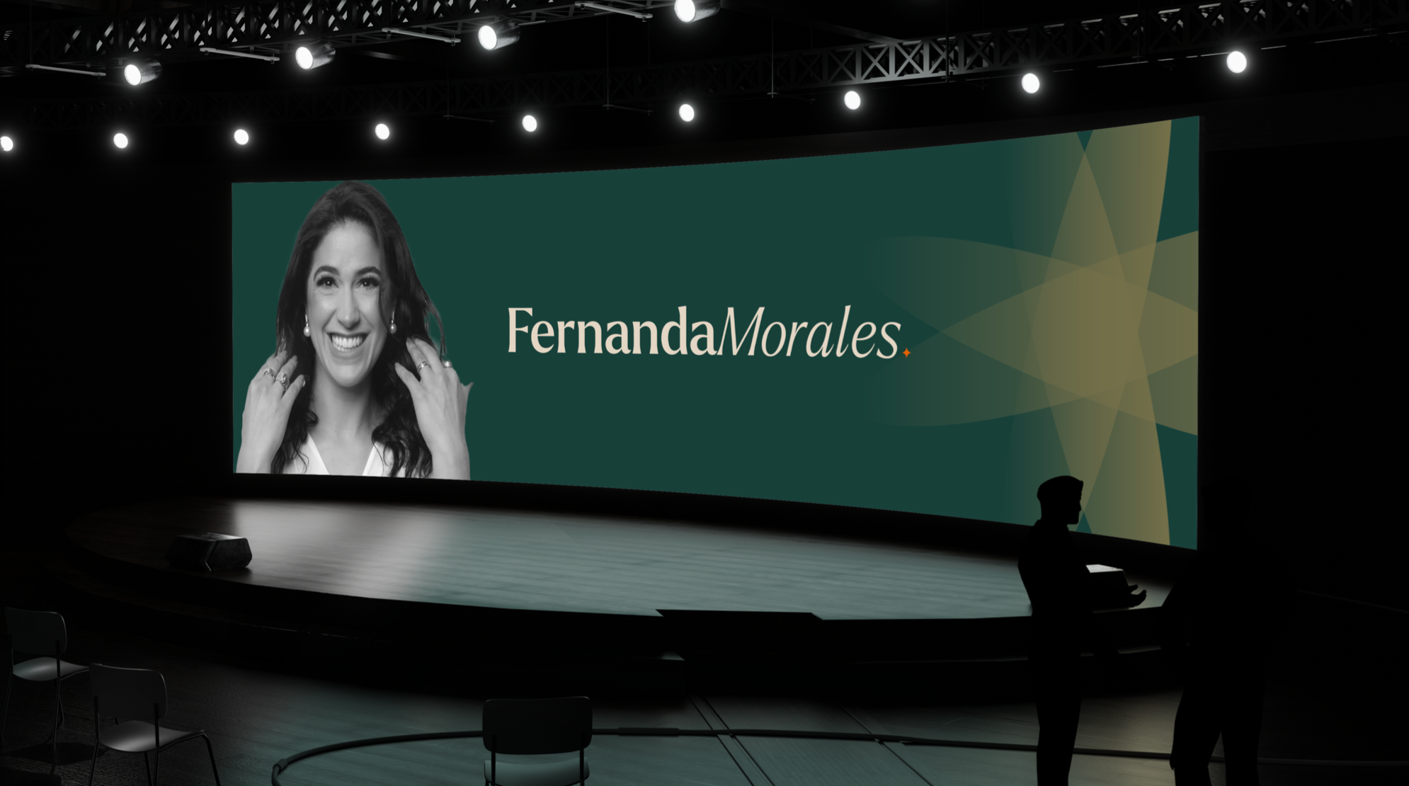 Fernanda Morales: assinatura no palco