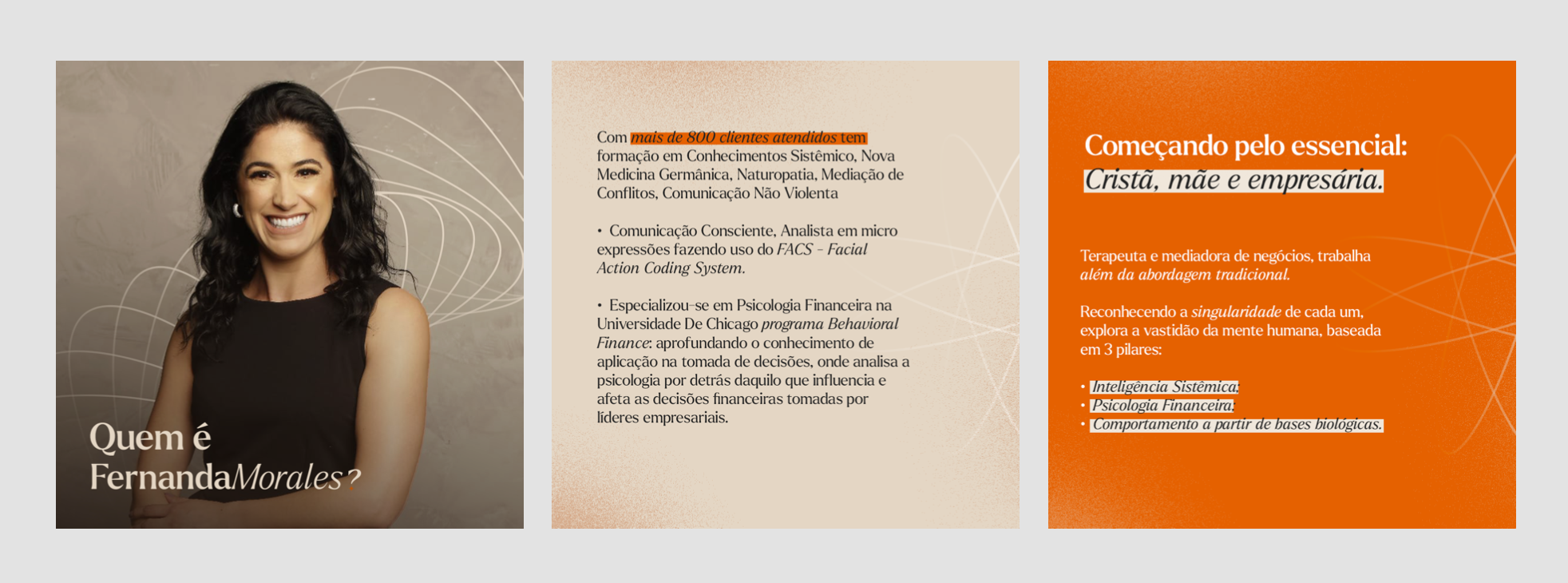 Carrossel institucional Quem é Fernanda Morales